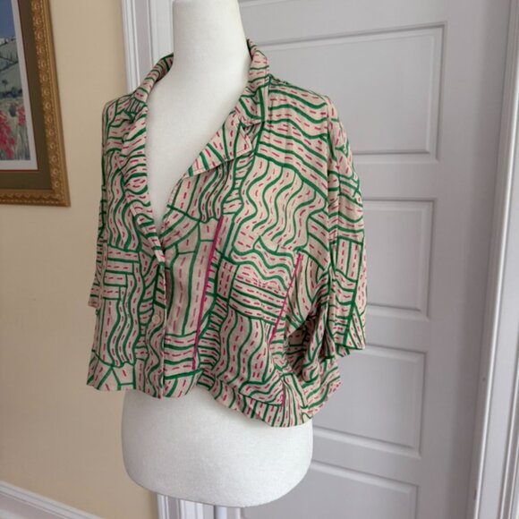 Zara Button Down Crop Shirt - Picture 4 of 7